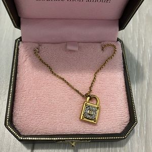 Juicy Couture Pavé Lock Necklace